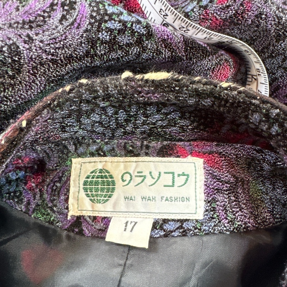 Vintage Wai Wah Fashion Brocade Jacket – Size 17 - Picture 9 of 9